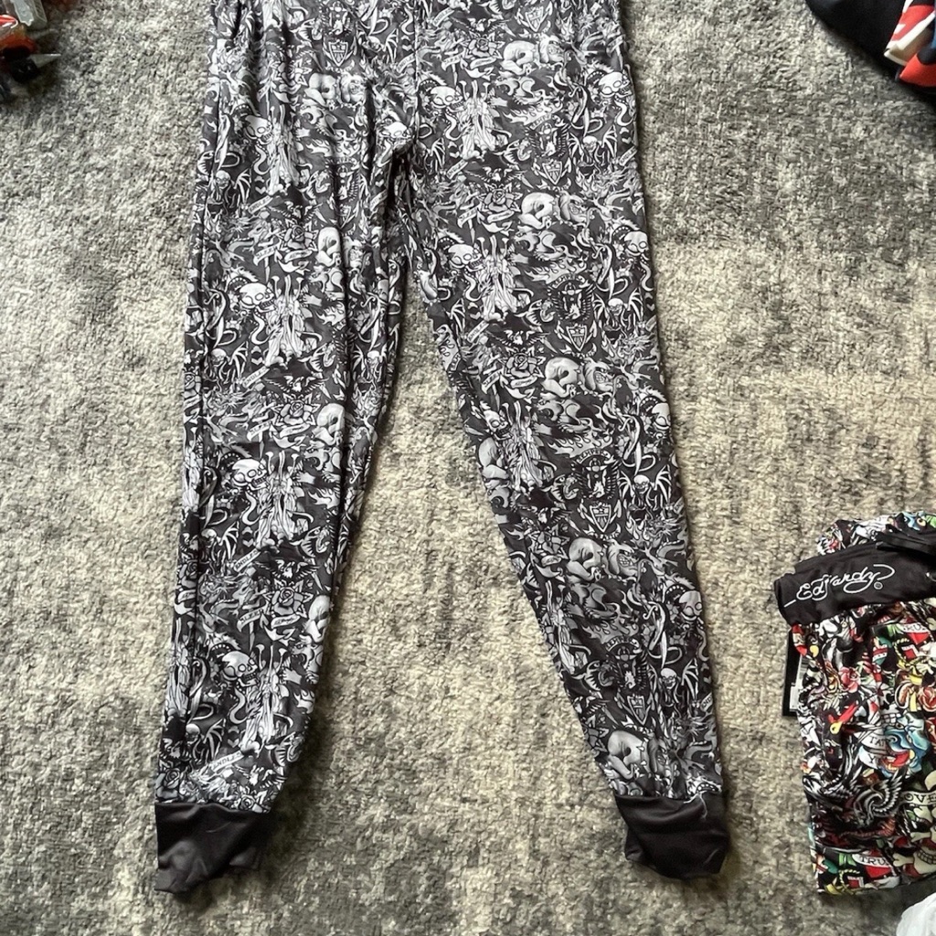 Ed Hardy Black And Gray Sweatpants